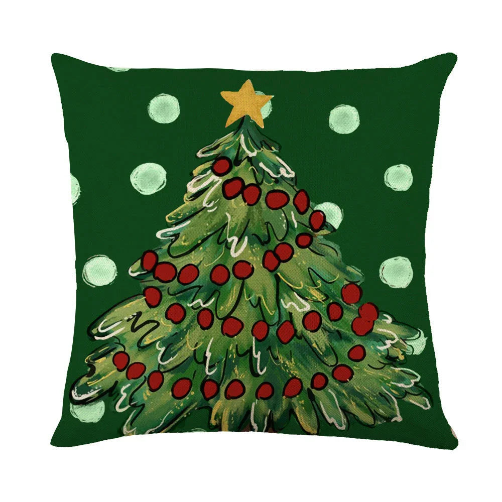 Cozy snowflake throw pillow covers with vibrant holiday designs in multiple color options