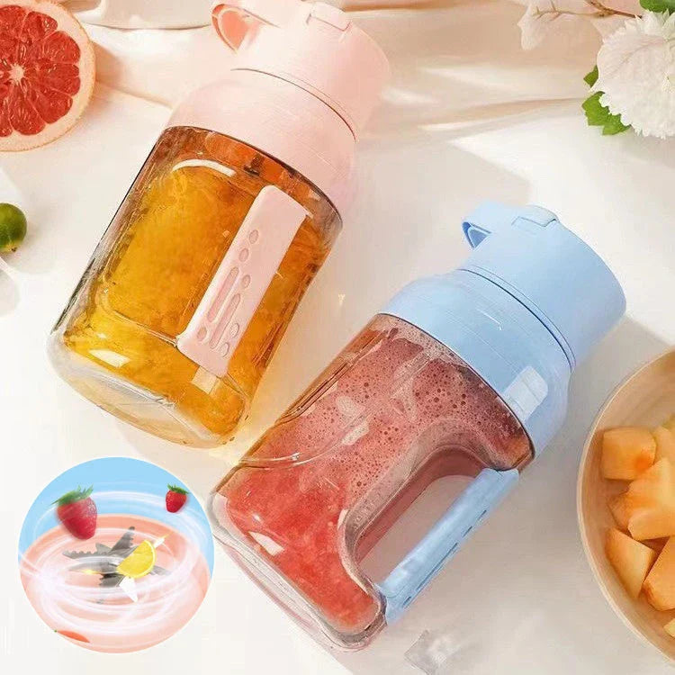 USB rechargeable portable blender with large 50-ounce capacity, powerful 80-watt motor, and precision steel blades for blending fresh juices and smoothies on the go.