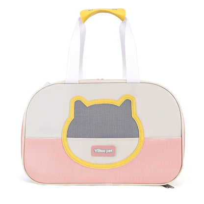 Outdoor portable foldable cat backpack in Oxford cloth with contrast colour design and 15 Jin capacity
