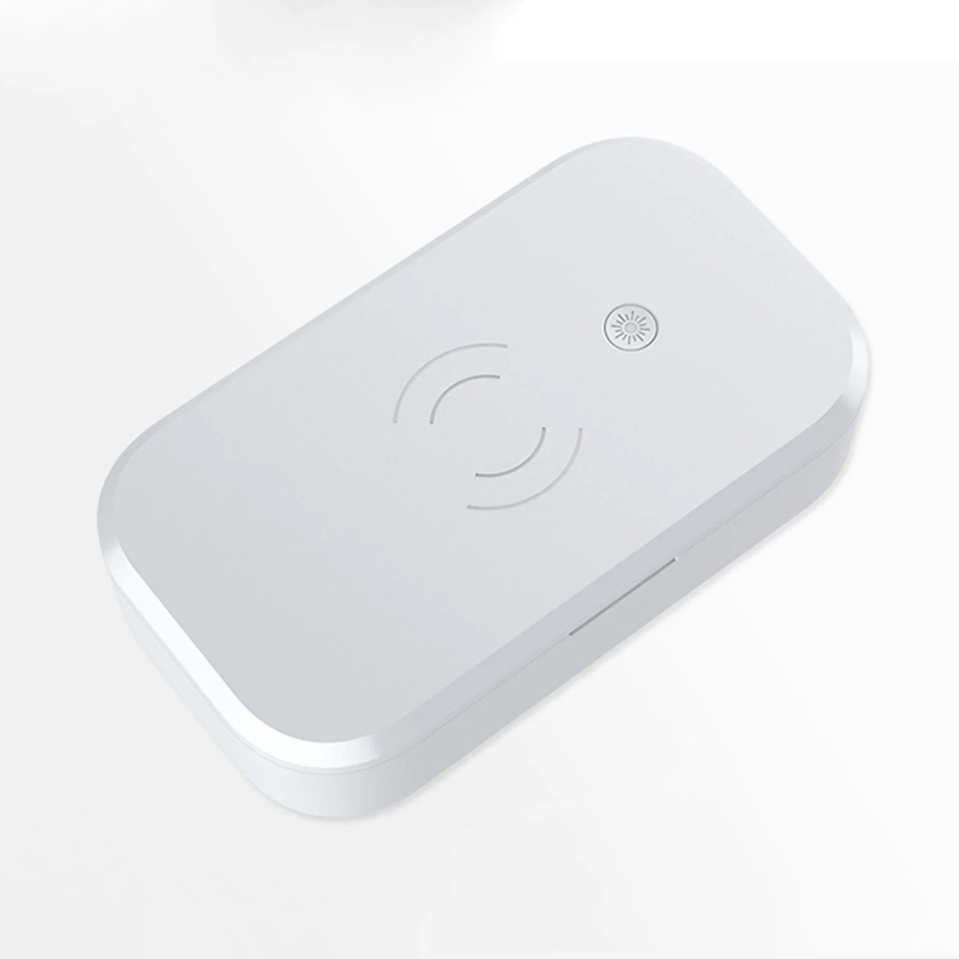 White ultraviolet disinfection box with wireless charging for nail tools and mobile phones, 380g weight, USB powered