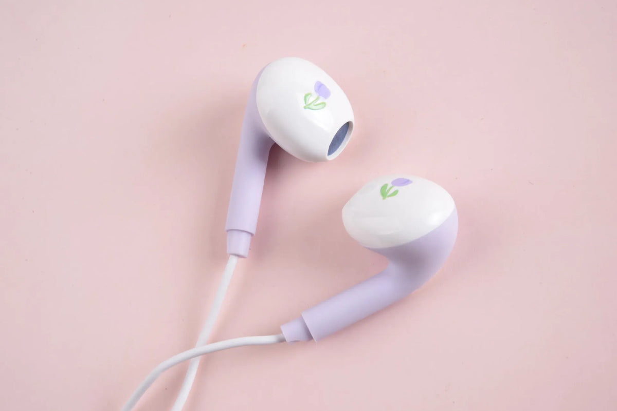 Wired in-ear earphones with round hole or Type-C interface, ABS cable, for mobile phone and computer