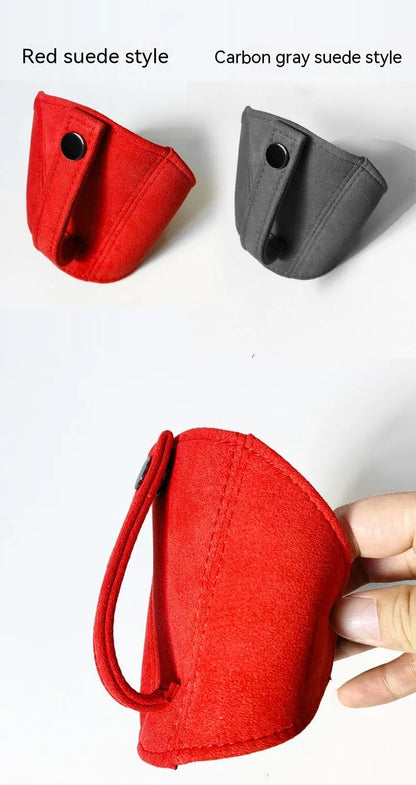 Genuine leather racing seat belt cover for bucket seats in multiple colour options