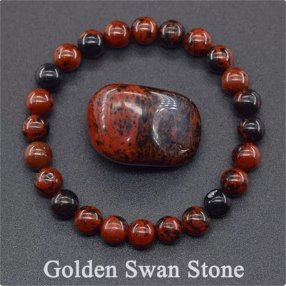 Natural stone tiger eye beaded bracelet for stress relief and yoga