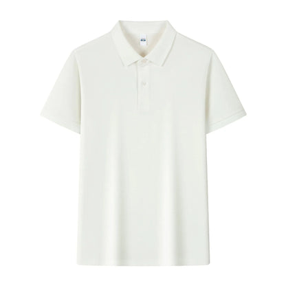 Ice silk cotton polo shirt with lapel collar in various colours for summer business wear