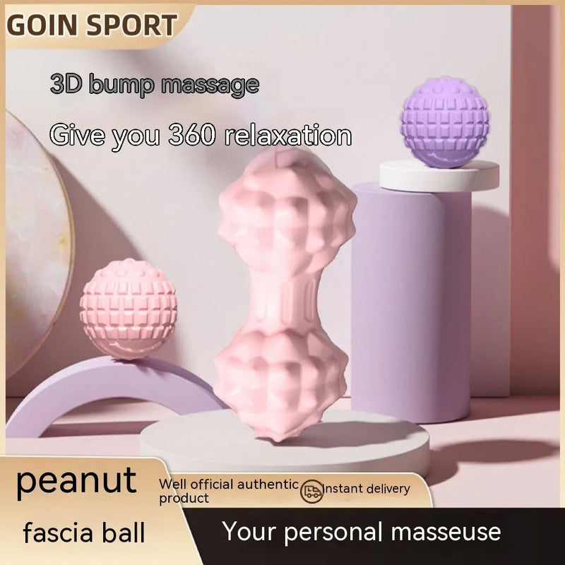 Portable 6cm TPR Foot Massage Relax Yoga Ball for Trigger Point Release and Post-Workout Muscle Tension Relief for Home Fitness and Daily Recovery