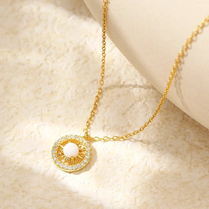 Elegant Celtic Moon and Sun Necklace in Premium 925 Sterling Silver with Celestial Motifs and Sparkling Asterism Diamonds