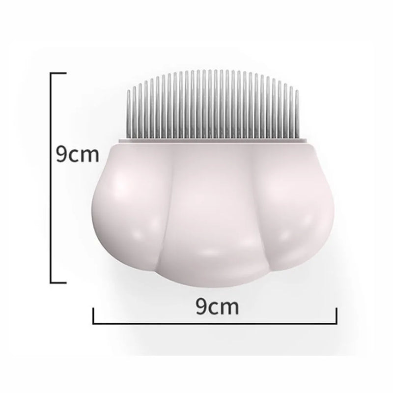 Paw Soft Deshedding Brush: 9cm Ergonomic Grooming Tool Removes Matted Fur and Loose Hair from Cats, Dogs, and Small Pets with Gentle 2.3mm Pin Design