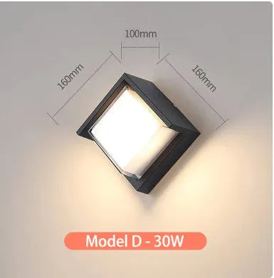 White IP65 waterproof outdoor wall lamp with acrylic shade and optional motion sensor for garden security.