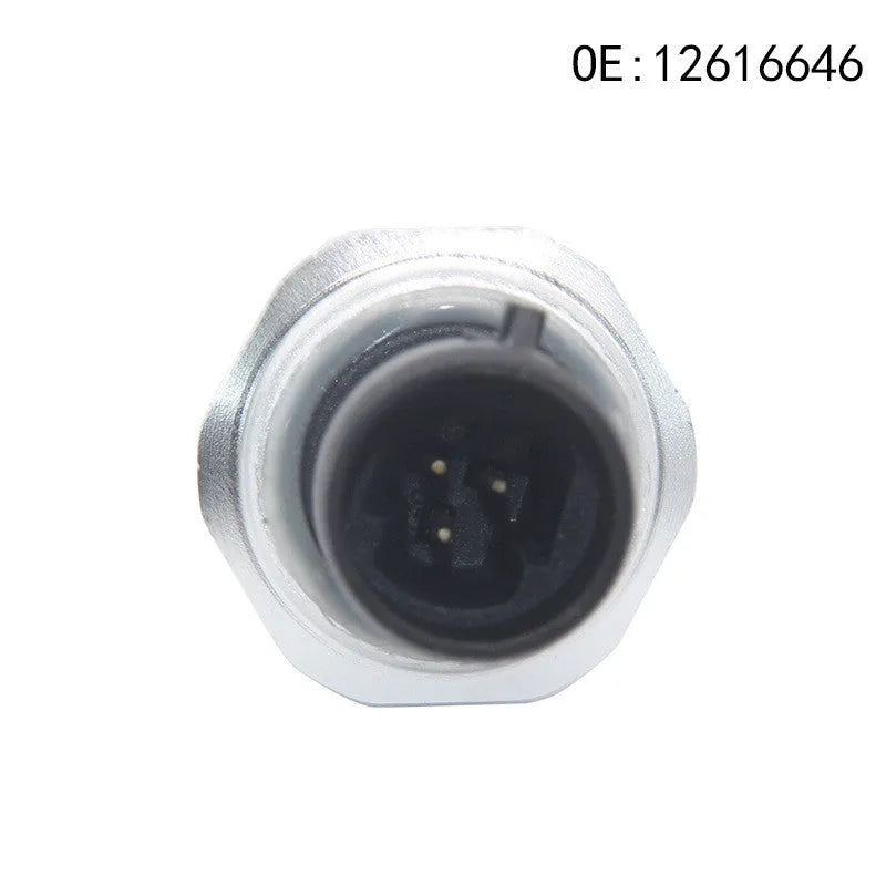 Silver metal fuel pressure sensor with model numbers 12616646 12677836 D1846A for automotive applications