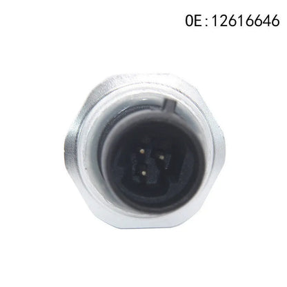 Silver metal fuel pressure sensor with model numbers 12616646 12677836 D1846A for automotive applications
