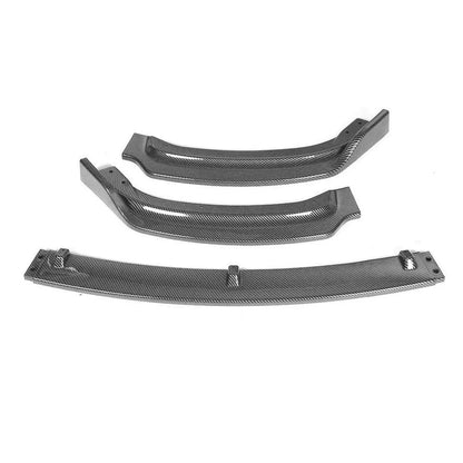 Bright black polypropylene front bumper lip for BMW F30 F35 3 Series, shown from a front angle.