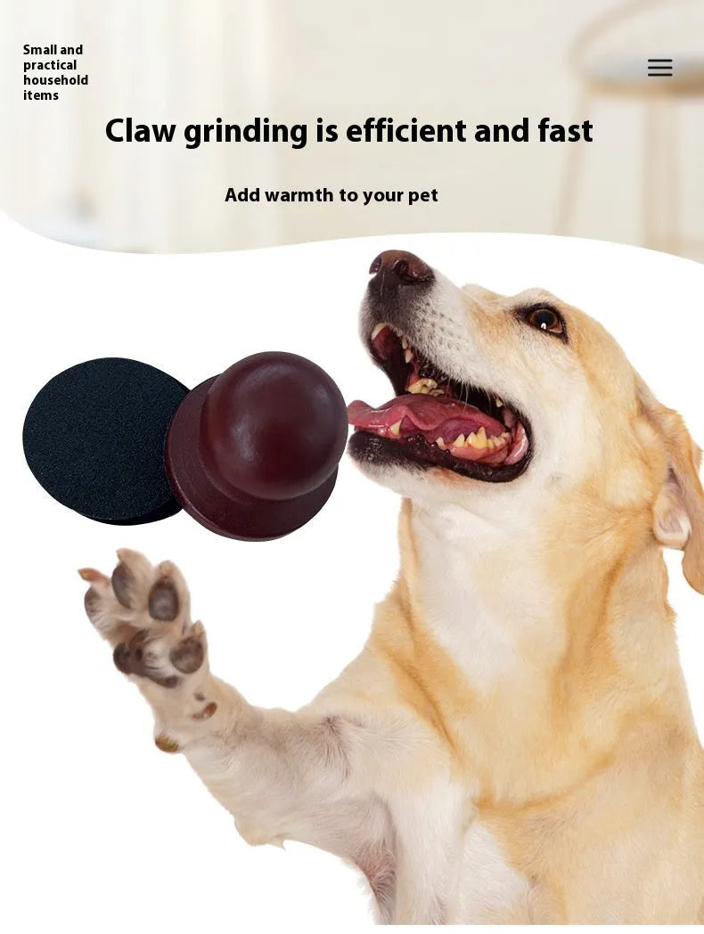 Wooden dog claw grinding board with removable nail file surface in four style options for home pet grooming
