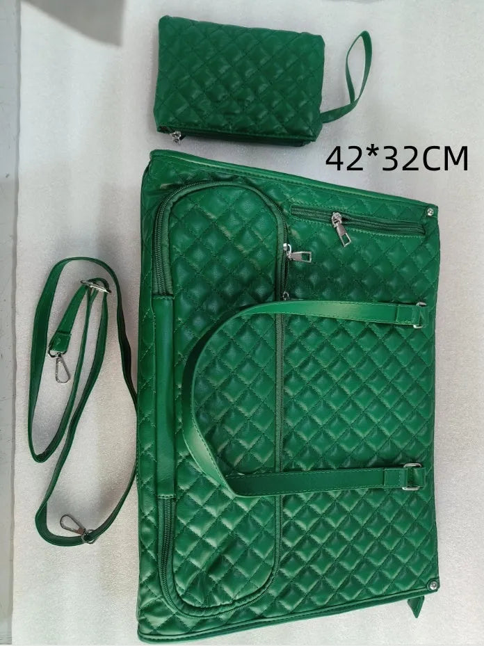 Women's quilted insulated lunch tote bag with laptop compartment and matching wallet in seven colour options