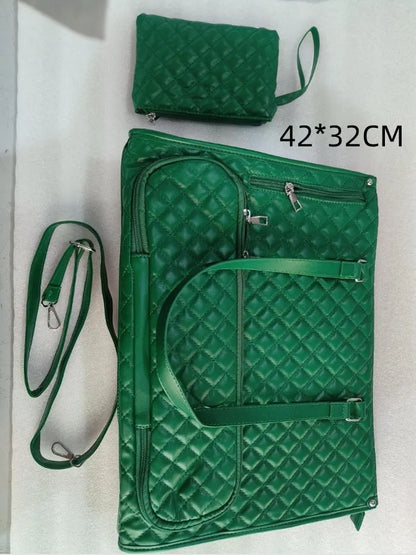 Women's quilted insulated lunch tote bag with laptop compartment and matching wallet in seven colour options