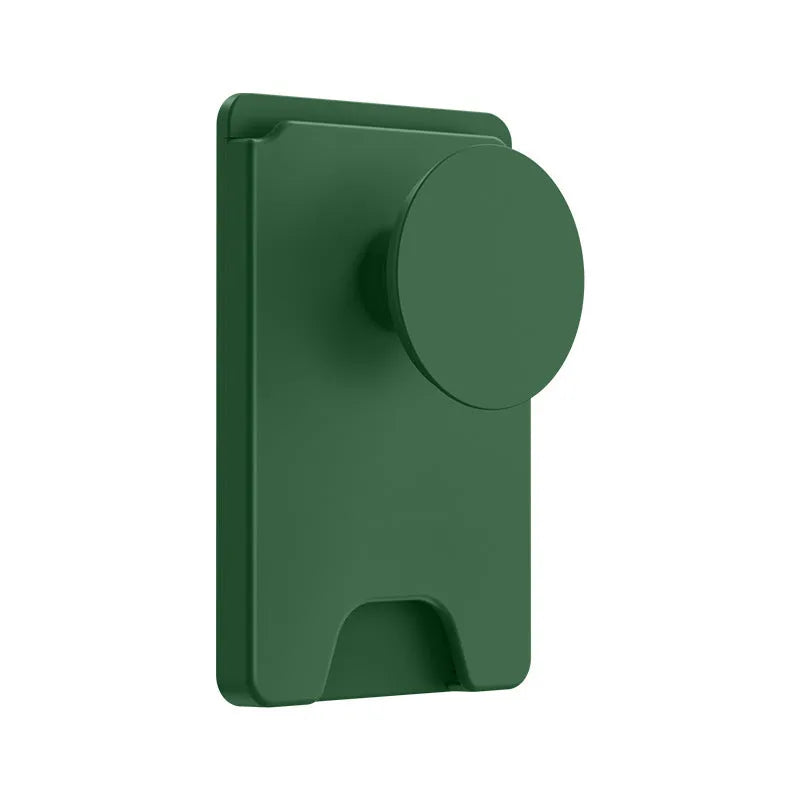 Minimalist magnetic suction phone airbag holder in black for compatible iPhone office use