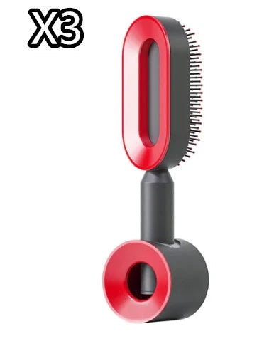 Premium self-cleaning hair brush with airbag massage technology for smooth, healthy hair