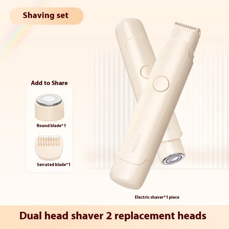 Electric hair trimmer unisex rechargeable wet and dry body hair removal device in apricot or gradient pink