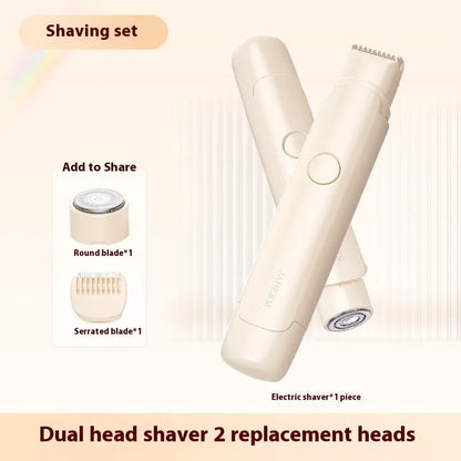Electric hair trimmer unisex rechargeable wet and dry body hair removal device in apricot or gradient pink
