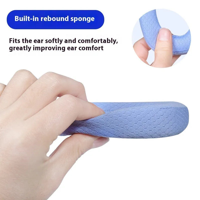 Earphone Sleeves Earmuffs for G435 Headset Mesh Fabric Ear Cushion Cover Breathable Knitted Net Replacement Ear Pads Single Piece in Black Blue Rose Red Purple Options