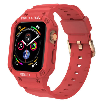 Soft TPU sports strap for Apple Watch Series 8 shown in multiple colour options