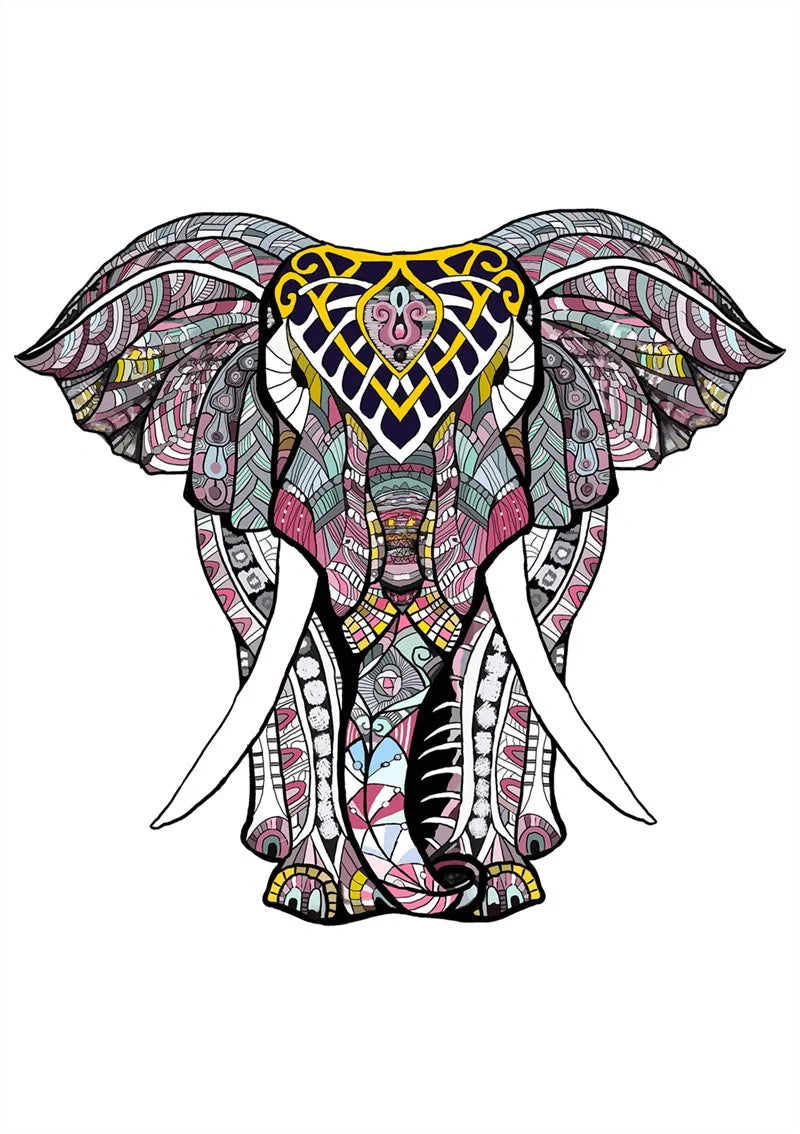Colourful animal-shaped wooden jigsaw puzzles for children
