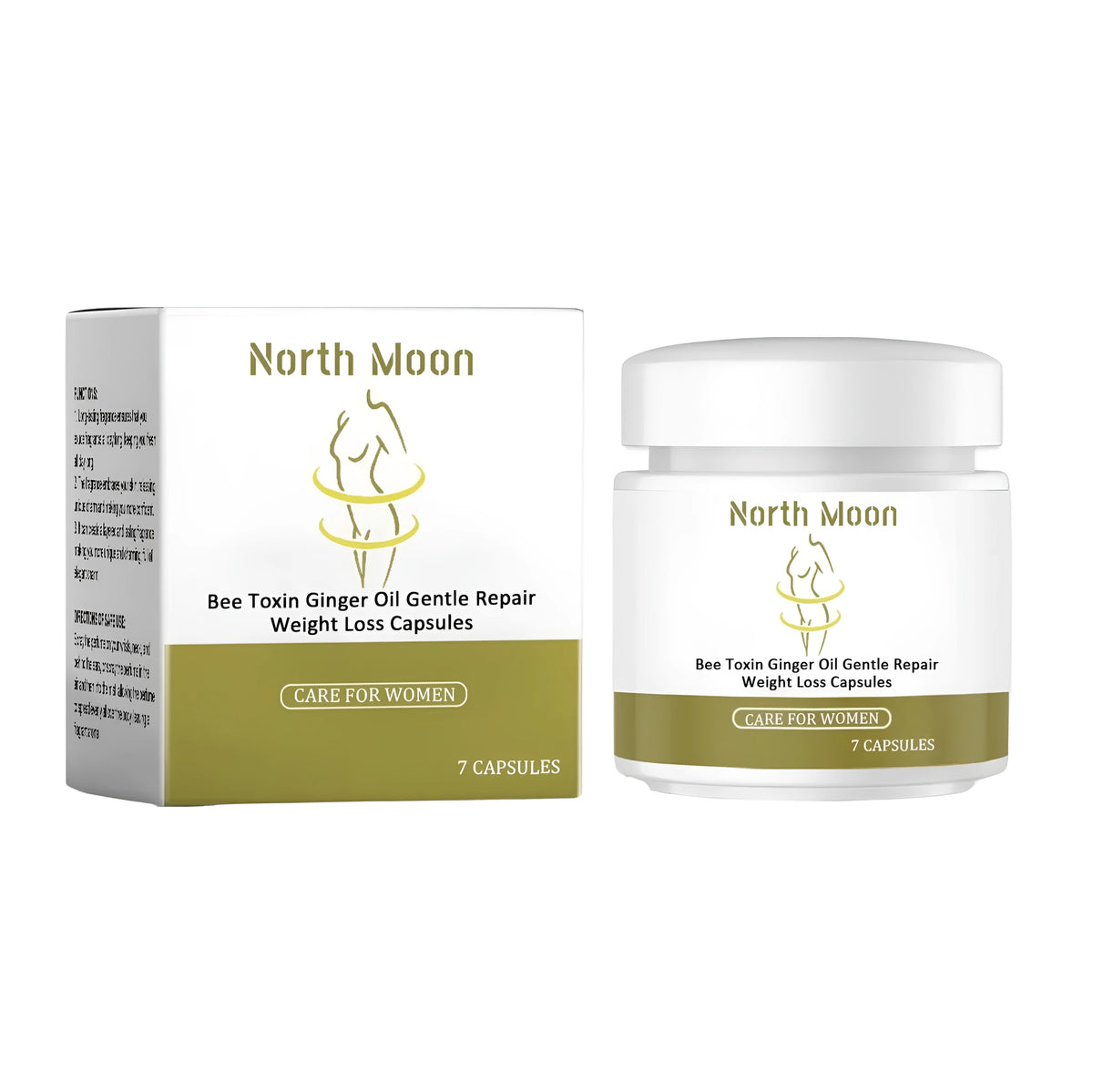 Pack of seven female intimate repair capsules with natural ingredients including oils and proteins