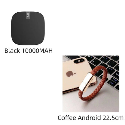 10000mAh mini power bank with digital display showing battery percentage