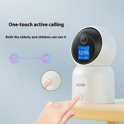 Zhou Shi wireless indoor security camera with large screen and wall mount bracket