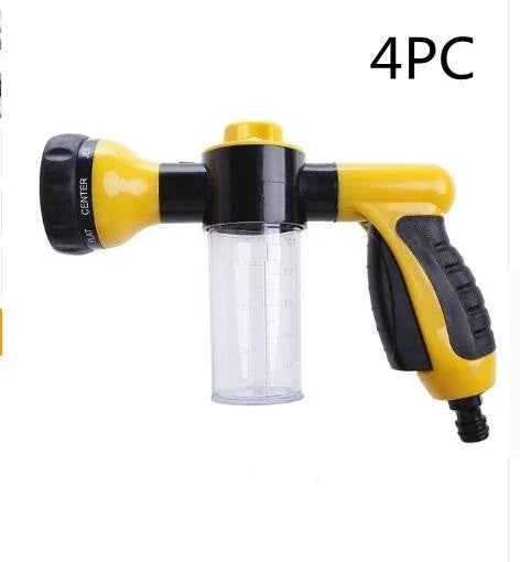 Premium high-pressure water gun with 8-in-1 adjustable nozzle for versatile household and automotive cleaning