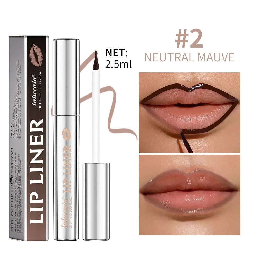Matte finish pointed toe tear and pull lip liner showing 14cm length and colour-coded end