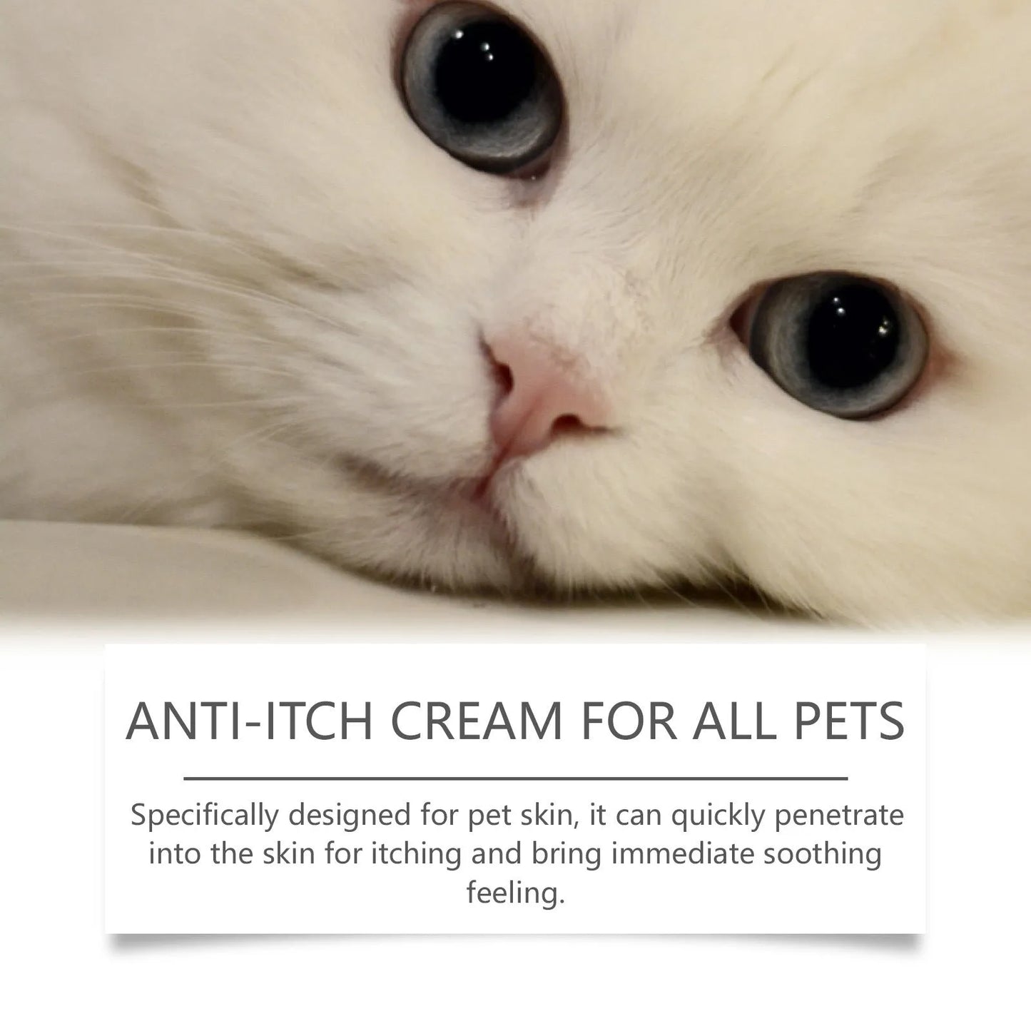 60g tube of pet antipruritic cream for cats with tea tree oil and botanical extracts formula