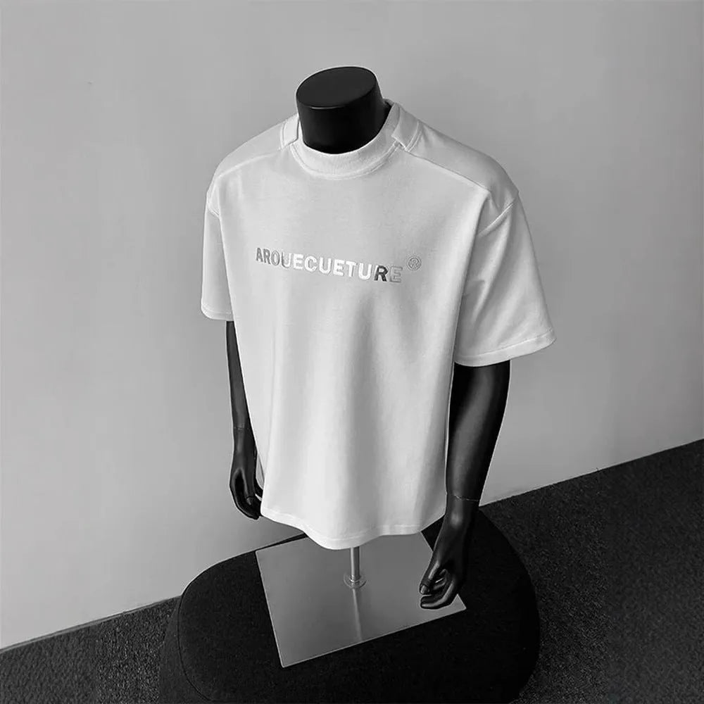 Men's pure cotton short sleeve summer shirt in loose fit pullover style