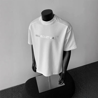 Men's pure cotton short sleeve summer shirt in loose fit pullover style