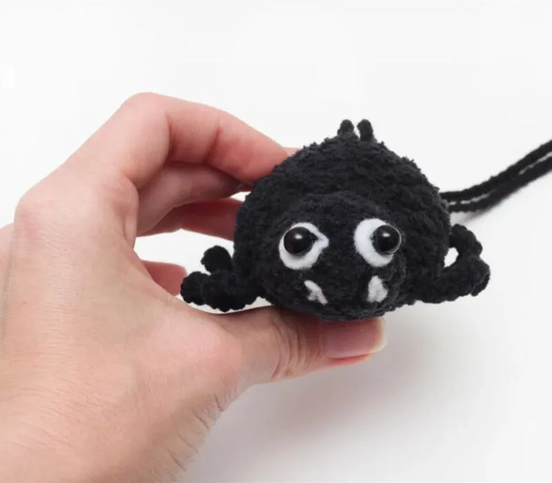 Plush hand-woven car hanging ornament with Halloween cartoon character design