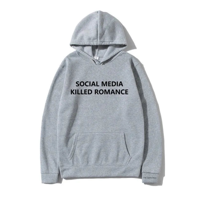 Men's slim fit hoodie with printed spring letter pattern, long sleeves, and hood in polyester material