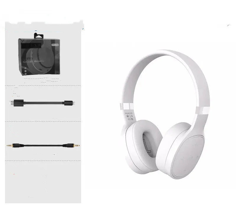 Wireless Bluetooth headset in black, white, blue, or dark grey with 2-hour battery and 10m range