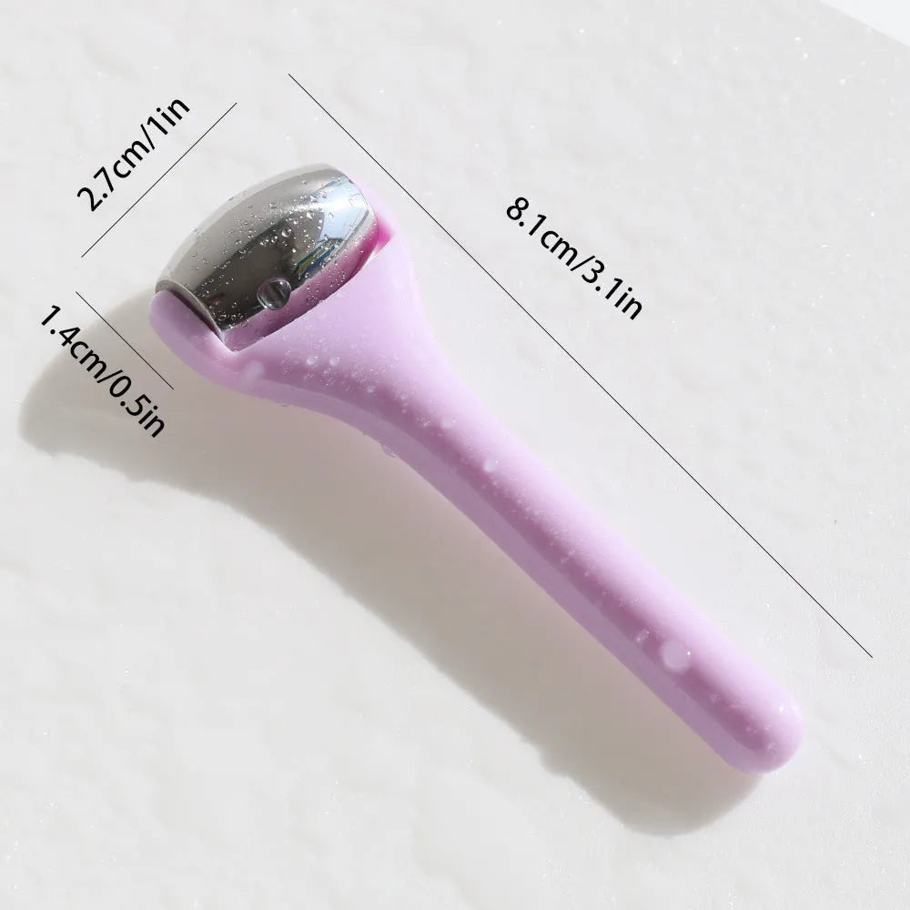Ice roller eye cream stick cold compress instrument with stainless steel or silicone head on 8cm stick