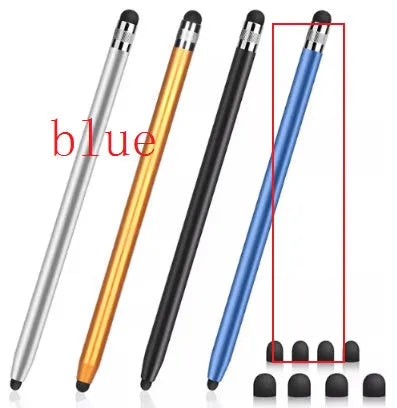 Two-in-one metal touch screen pen in various colours for use with Samsung, Apple, and Xiaomi devices