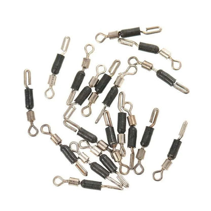 Fishing swivel pin accessory with wire clip and silicone opening in three sizes