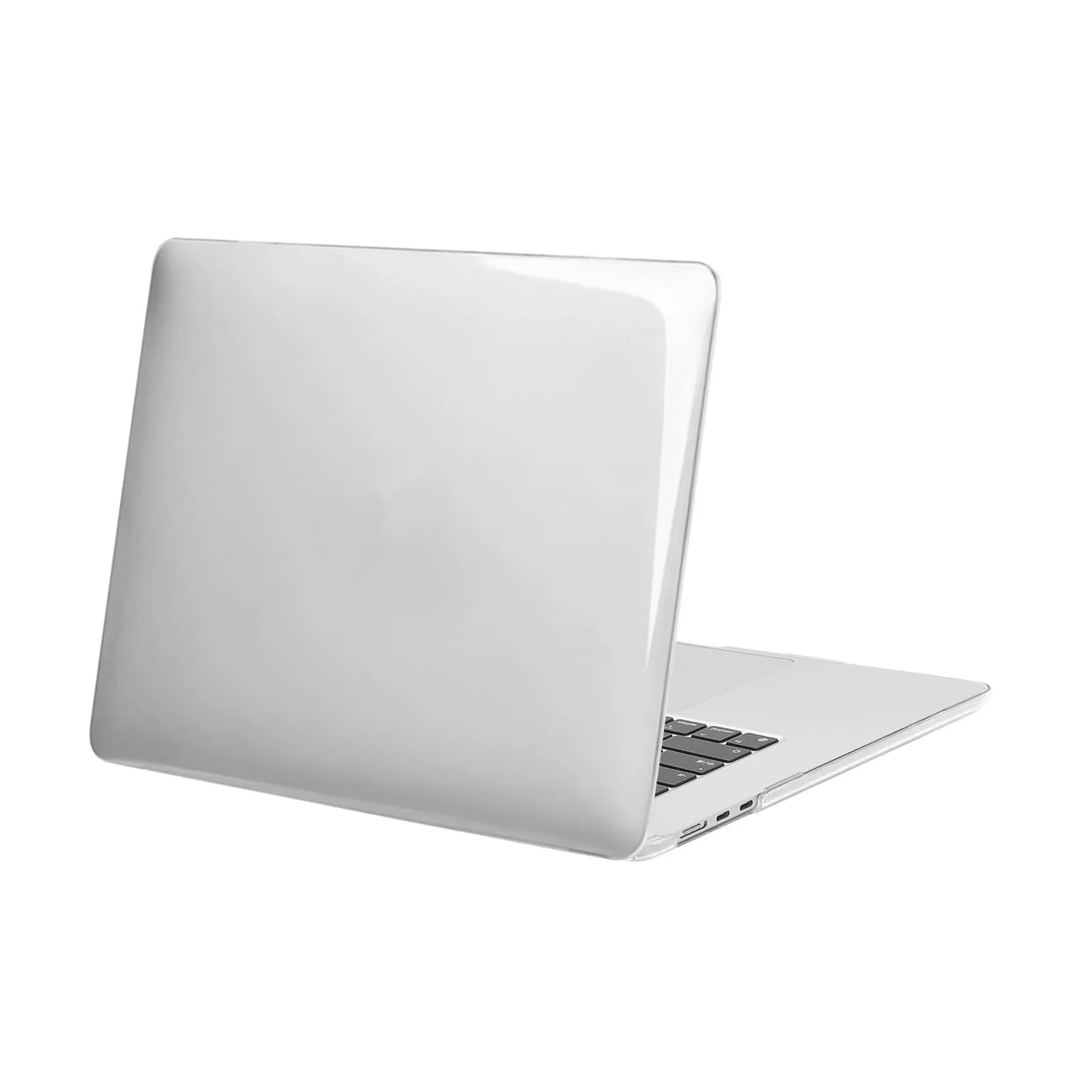 Transparent protective shell for MacBook Air and Pro laptops, showing slim 1.2mm design and ice crystal colour options