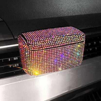 Full Diamond Series plastic car ashtray for air vent fitting in seven colour options