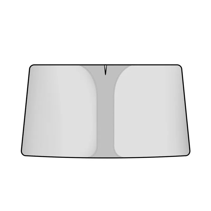 Double ring front shield car windscreen sunshade in titanium silver colour