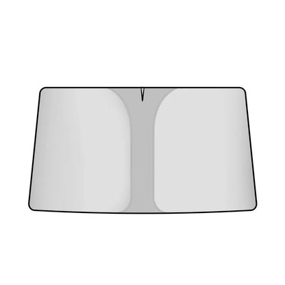 Double ring front shield car windscreen sunshade in titanium silver colour
