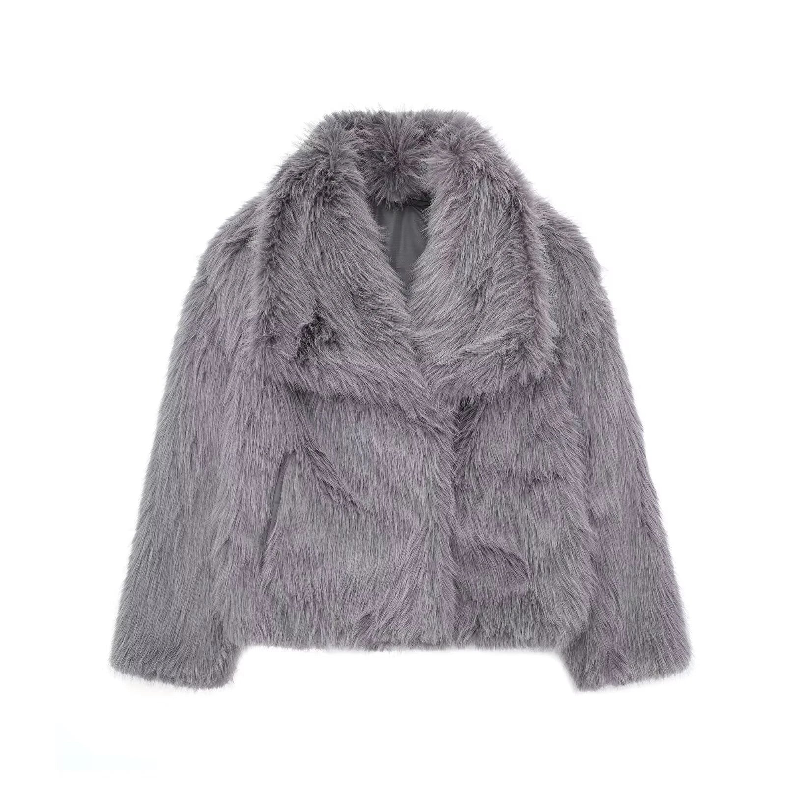 Cozy and stylish plush winter coat for women in various colors and sizes