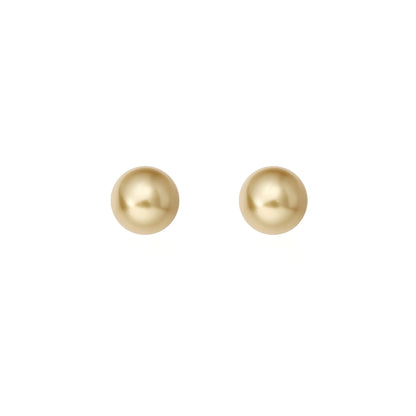 Geometric eight-point star pearl stud earrings in silver with cultured pearls, showing post-and-clasp fastening