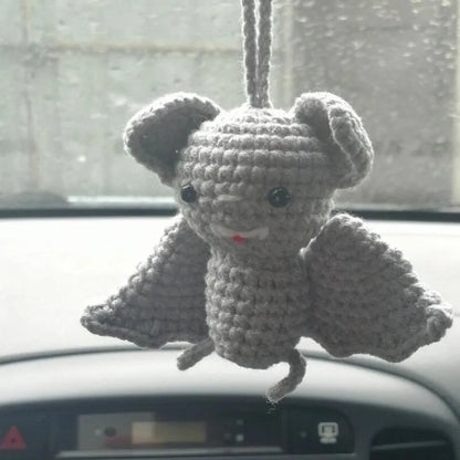 Plush hand-woven car hanging ornament with Halloween cartoon character design