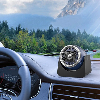 12v car heating fan with rotating design for window defrosting in navy blue colour