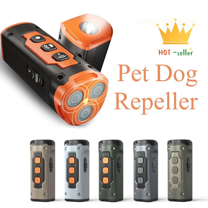 Dog Drive Ultrasonic Three-head Bark Plug Torch with LED Flashlight in multiple colours