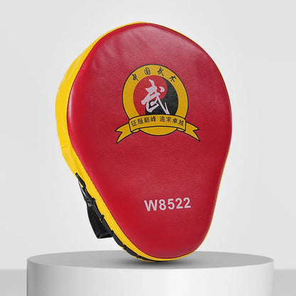 Boxing target punch mitts in curved and flat designs for martial arts training