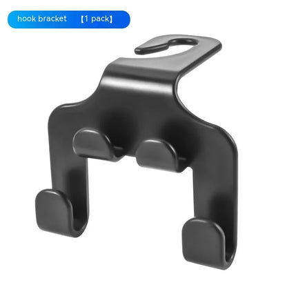 Car multifunction hook and phone holder made from black ABS plastic